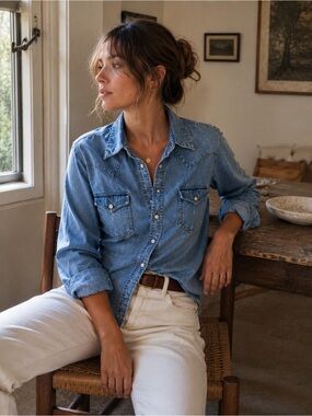 Vintage Polo Jeans Co. Ralph Lauren Western Snap Shirt | Made in Hong Kong